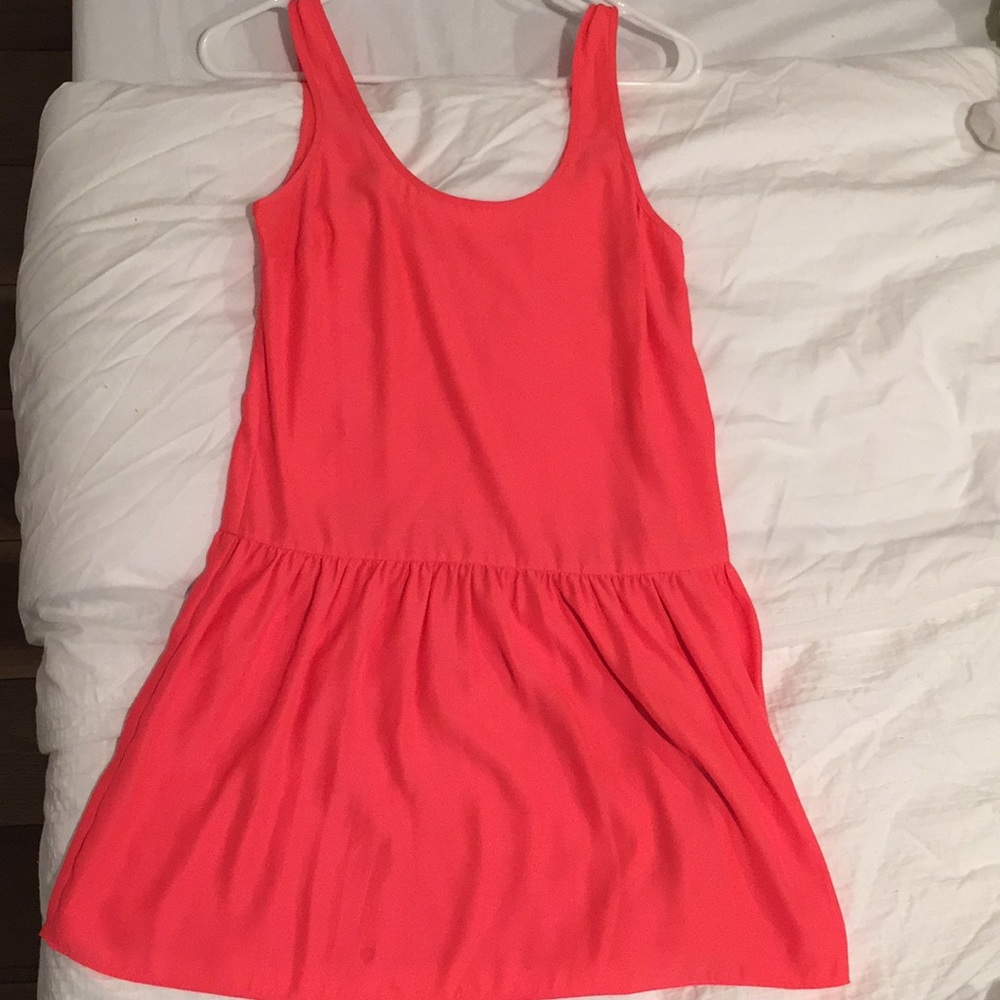 Silence + Noise bright orange/pink dress Sleevless